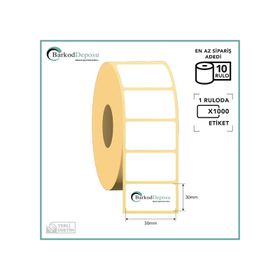Termal 50x30 mm 1000'li Sarım 10 Adet Etiket