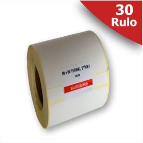Termal Etiket 80X80 cm 30 Rulo Barkod Etiketi