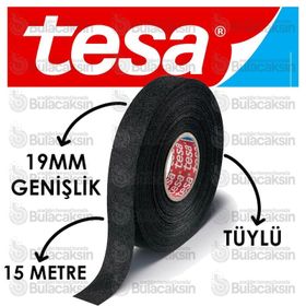TESA 19 mm x15 m Siyah Tüylü Bez Bant