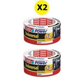 Tesa 25 mm x 50 mt Beyaz 2 Adet Extra Power Universal Duct Bant