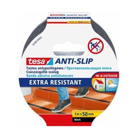 Tesa 5 mt 50 mm Siyah Zemin Güvenliği İçin Kaydırmaz Bant
