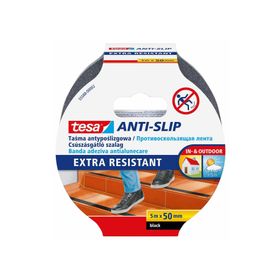 Tesa 5 mt 50 mm Siyah Zemin Güvenliği İçin Kaydırmaz Bant