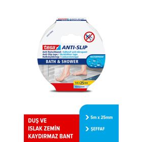Tesa 5 mx25 mm Banyo Islak Zemin Kaydırmaz Bant