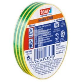 Tesa 53988-00080 Yeşil & Sarı Çizgili 10 Adet Elektrik İzolasyon Bant