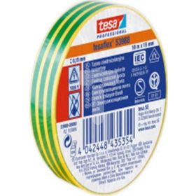 Tesa 53988-00080 Yeşil & Sarı Çizgili 10 Adet Elektrik İzolasyon Bant