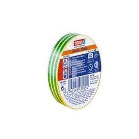 Tesa 53988-00080 Yeşil & Sarı Çizgili Elektrik İzolasyon Bant