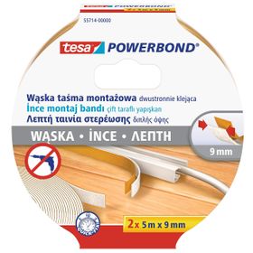 Tesa 55714-00000-03 5 m 9 mm Powerbond Slim 2 Köpük Montaj Bandı