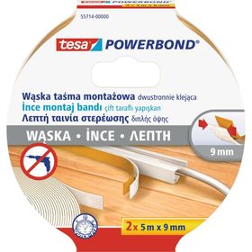Tesa 55714-00000-03 5 m 9 mm Powerbond Slim 2 Köpük Montaj Bandı
