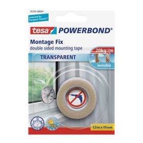 Tesa 55743 1.5 mm x 19 mt Şeffaf Powerbond Montaj Bandı