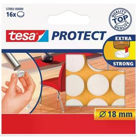 Tesa 57892-00000 Beyaz 16'lı 18 mm Protect Çizilmeyi Önleyici Keçe