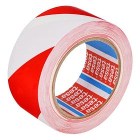 Tesa 60760 50 mm x 33 mt Kırmızı Beyaz Yer İşaretleme Bandı