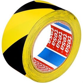 Tesa 60760 Sarı/Siyah Çizgili 50mmx33m Yer İşaretleme İkaz Bandı