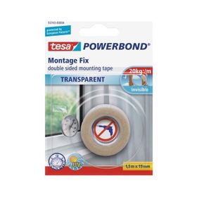 Tesa Köpük Powerbond Şeffaf 1.5 mt 19 mm Montaj Bandı