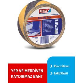 Tesa Merdiven Sarı- Siyah 15 m 50 mm Kaydırmaz Bant