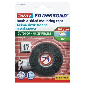 Tesa Powerbond Dış Mekan Çift Taraflı 1.5 m x 19 mm Köpük Montaj Bandı
