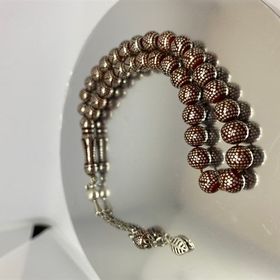 Tesbih TSBH0030AH 925 Ayar Gümüş Püsküllü Oltu Tesbih
