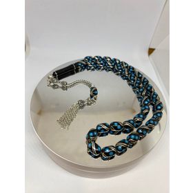 Tesbih TSBH0139HK 925 Ayar Gümüş Püsküllü Oltu Tesbih