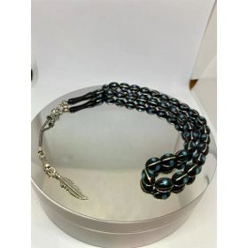 Tesbih TSBH0148HK 925 Ayar Gümüş Püsküllü Oltu Tesbih