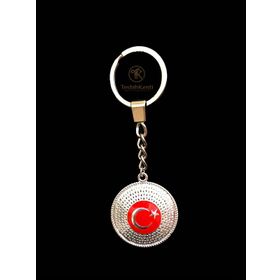 Tesbihkenti Türk Bayrağı Model Metal Anahtarlık