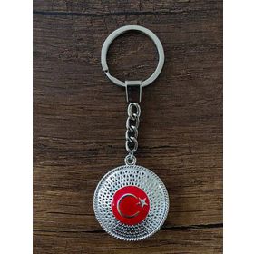 Tesbihkenti Türk Bayrağı Model Metal Anahtarlık