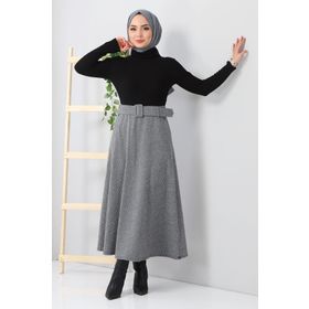 Tesettür Dünyası TSD0047 Balıksırtı Desenli Mevlana Etek