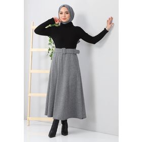 Tesettür Dünyası TSD0047 Balıksırtı Desenli Mevlana Etek