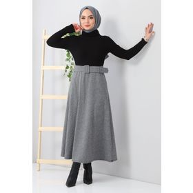 Tesettür Dünyası TSD0047 Balıksırtı Desenli Mevlana Etek