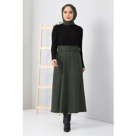 Tesettür Dünyası TSD0047 Balıksırtı Desenli Mevlana Etek