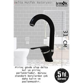 Tesitay Mutfak Lavabo Banyo Bataryası Robot Duş Takımı Siyah Armatür Banyo Seti