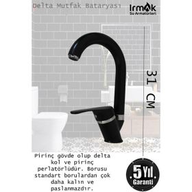 Tesitay Mutfak Lavabo Banyo Bataryası Robot Duş Takımı Siyah Armatür Banyo Seti