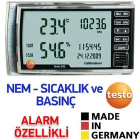 Testo 622 Alarmlı Nem Sıcaklık ve Basınç Ölçer