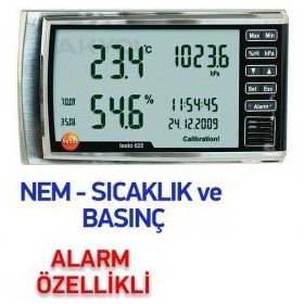 Testo 622 Alarmlı Nem Sıcaklık ve Basınç Ölçer