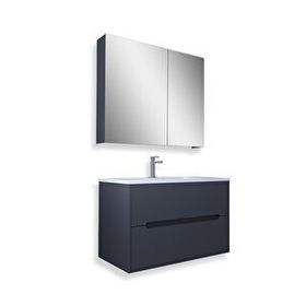 Teta Antrasit Madrıd 65 cm Mdf Banyo Dolabı Seti