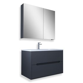 Teta Antrasit Madrıd 65 cm Mdf Banyo Dolabı Seti
