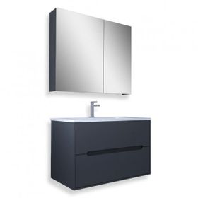 Teta Antrasit Madrıd 65 cm Mdf Banyo Dolabı Seti