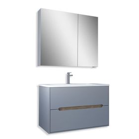Teta Atlantik Çam-Sis Gri Madrid 65 cm Mdf Banyo Dolabı Seti