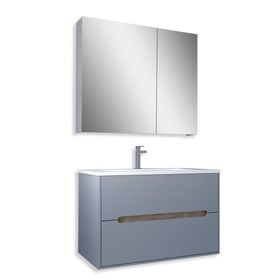 Teta Atlantik Çam-Sis Gri Madrid 65 cm Mdf Banyo Dolabı Seti
