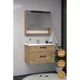 Teta Batum 65 cm Atlantik Çam Mdf Banyo Dolabı Seti