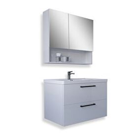 Teta Batum 65 cm Beyaz Mdf Banyo Dolabı Seti