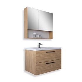 Teta Batum 65 cm Teak Mdf Banyo Dolabı Seti