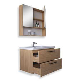 Teta Batum 65 cm Teak Mdf Banyo Dolabı Seti