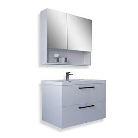 Teta Batum 80 cm Beyaz Mdf Banyo Dolabı Seti