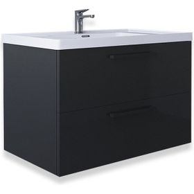Teta Home Batum 65 cm Antrasit MDF Banyo Lavabolu Alt Dolap
