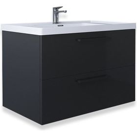 Teta Home Batum 65 cm Antrasit MDF Banyo Lavabolu Alt Dolap
