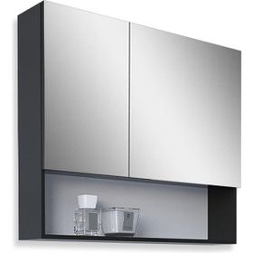 Teta Home Batum 65 cm Antrasit MDF Banyo Üst Aynalı Dolap