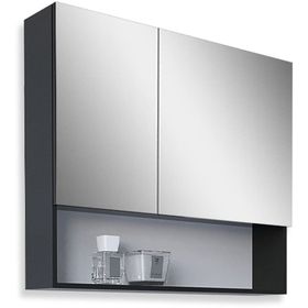 Teta Home Batum 65 cm Antrasit MDF Banyo Üst Aynalı Dolap