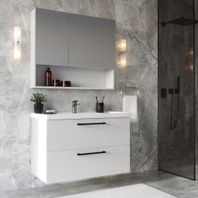 Teta Home Batum 65 cm Kahve MDF Banyo Dolabı Seti