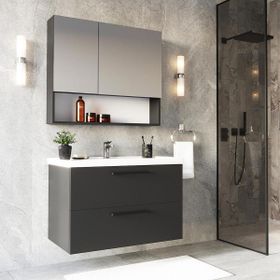Teta Home Batum 65 cm Kahve MDF Banyo Dolabı Seti