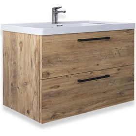Teta Home Batum 80 cm Atlantik Çam MDF Lavabolu Banyo Alt Dolabı