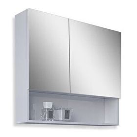 Teta Home Batum 80 cm Beyaz MDF Banyo Aynalı Üst Dolabı